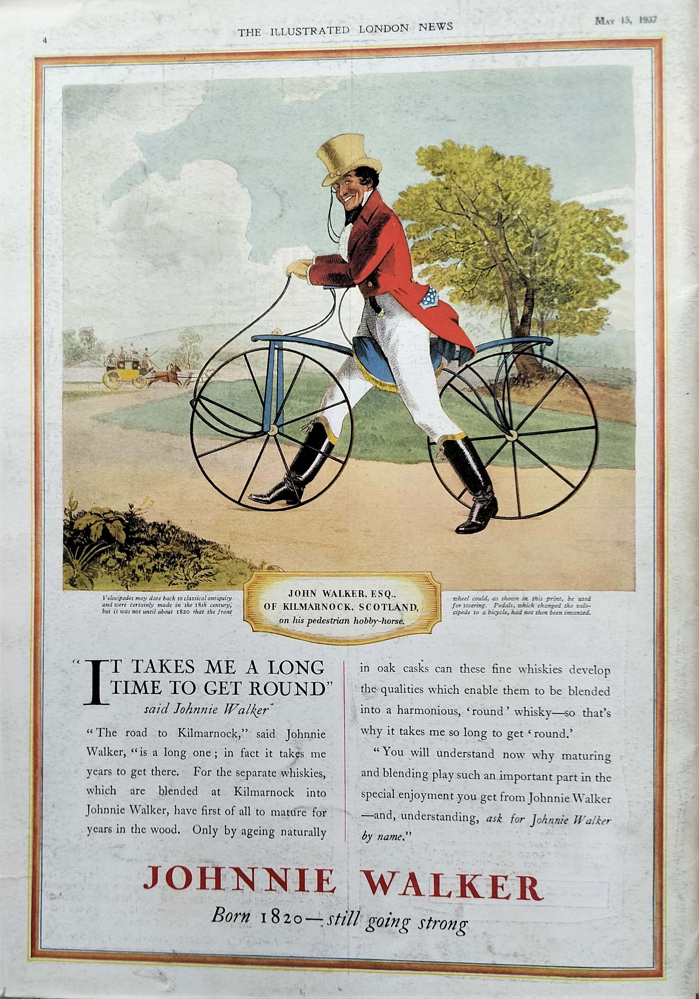Johnny Walker advert velocipede